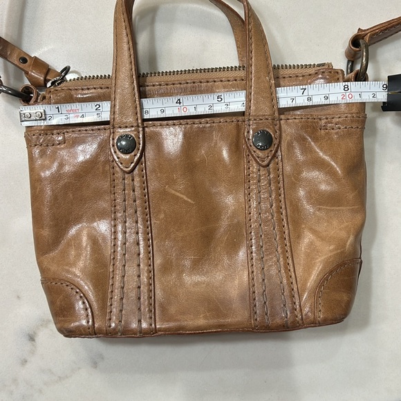 Frye Melissa Mini Shopper Cognac Small Crossbody Purse - Picture 14 of 14